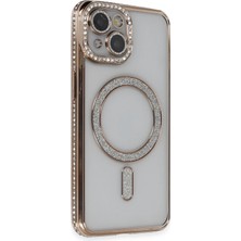 Zengezur Newface Iphone 13 Kılıf Joke Simli Magneticsafe Kılıf - Gold