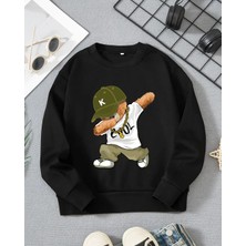 Erkek Çocukları Için Baskılı Uzun Kollu T-Shirt