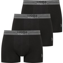  Erkek Siyah 3 Lü Boxer