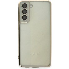 Zengezur Newface Samsung Galaxy S21 Fe Kılıf Razer Lensli Silikon - Gold
