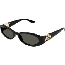 Gucci GG1660S 001 54 Unisex Güneş Gözlüğü Siyah Çerçeve ile Şık ve Modern Tasarım