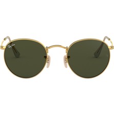 Ray-Ban 0RB3447 001 50 Unisex Güneş Gözlüğü Altın Çerçeve Yeşil Cam Antirefle Özelliği ile