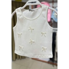 Jena Kurdelalı Kız Badi - Ekru