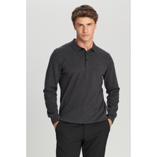 Pamuklu Standart Fit Normal Kesim Polo Yaka Triko Kazak