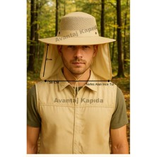 Avantaj Kapıda Unisex Şapka – Fileli, Serin Tutan, 50 cm Yele Rüzgârlıklı Ultra Ince Tüllü Kumaş