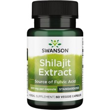 Swanson Shilajit Extract Standardized 400 Mg 60 Veggie Capsules