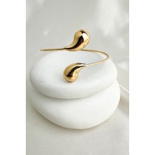 Altın Rengi Göz Yaşı Damlası Ayarlanabilir Kol Aksesuarı (Çapı:9cm)