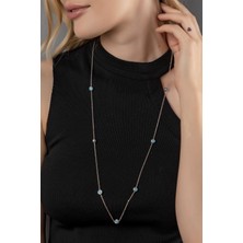 Altın Sarısı Uzun Nazarlı Kolye