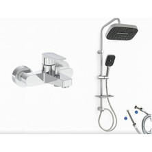 Artema Flow Square Banyo Bataryası + Doppo Prime Lux Tepe Duş Sistemi