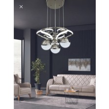 Tokyo 3 Renk Işık Özellikli Şık Modern Krom Kaplama Sarkıt LED Avize Salon A