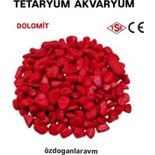 Dolomit Saksı Peyzaj Bahçe Kırmızı 2kg Taş