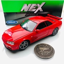 Nissan Skyline Gtr R34 Red 1:24 Ölçek Welly Marka