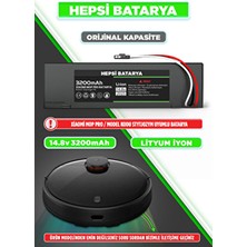 Xiaomi Mi Vacuum Mop Pro Uyumlu Akıllı Robot Süpürge Bataryası 14.8V 3200MAH Pil Model: STYTJ02YM