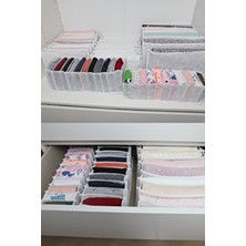 2 Adet 11 Gözlü Dolap Çekmece Içi Akordiyon Katlanır Çamaşır Düzenleyici Organizer Medıum