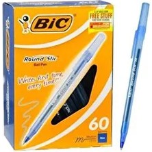 Bic Mavi Renkli Round Stic Tükenmez Kalem 60 Lı Avantajlı Kutu