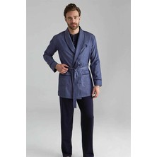 U.S. Polo Assn. 12000 Erkek Lacivert Sabahlık Pijama Şort 5'li Set Takım