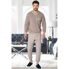 Mecit 2766 Kahve Büyük Beden Erkek Pijama Takımı