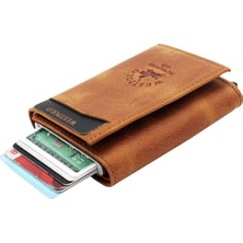 Louisiana Polo West Polo Mekanizmalı Kartlık Hakiki Deri Grazy Taba 5550