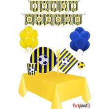 Sarı Lacivert Taraftar 8 Kişilik Doğum Günü Parti Seti