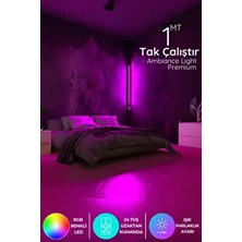 Uzaktan Kumandalı LED Lamba - Yatak Üstü, Tv Yanı ,oturma Odası - Rgb Çok Renkli LEDAP13