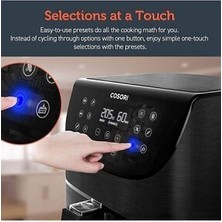 Yağsız Sıcak Hava Fritözü 5,5l, Xxl, 1700W, Dijital LED Dokunmatik Ekran,11 Program