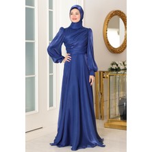 Omuz Detaylı Bahar Tesettür Büyük Abiye