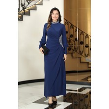 Taş Detaylı Lavinni Tesettür Abiye Elbise