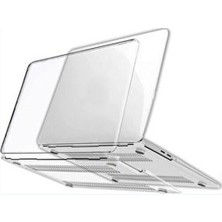 Apple Macbook Air 13.6 M2 M3 M4 Çip 2022 2024 2025 A2681 A3113 A3240 Kılıf Şeffaf Tam Koruma Kapak