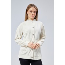 Fitilli Kadife Kumaş Çift Cepli Düğmeli Spor Ceket