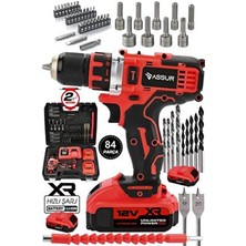 ASSUR 12V Çift Akülü Çelik Mandren Akülü Vidalama Şarjlı Matkap 2 kg Güçlü Delme Kapasitesi