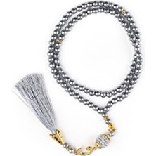 Ekvator Gri İnci Malzemeden Yapılmış Hediyelik Namaz Tesbih Erkekler İçin Şık Tasarım