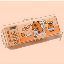 Capybara Çok Fonksiyonlu Şifreli Kalemlik Kalem Kutusu Kapibara