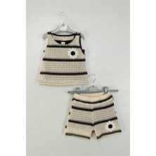 Örgüllü Kız Takım - Siyah