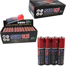 SUPEX 1.5V R03 Aaa Çinko Karbon İnce Kalem Pil 4'lü Paket Yüksek Performans ve Taşınabilirlik