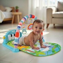 Elite Babycim Bebek Piyanolu Oyun Halısı ve Jimnastik Merkezi (Aynalı ve Çıngıraklı) 1 Adet