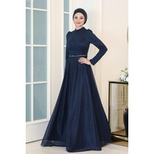 Parıltılı Işıl Tesettür Büyük Beden Abiye