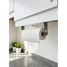 Lazer Kendinden Yapışkanlı ve Vidalı Paslanmaz Çelik Kağıt Havluluk Tahta Kancalı