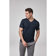 Erkek Kısa Kollu V Yaka T-Shirt