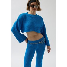 Oversize Triko Bluz Pantolon Takım