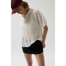 Polo Yaka Transparant-Shirt