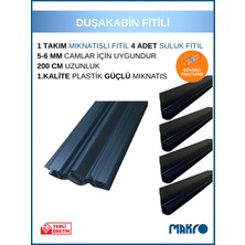 Siyah Duşakabin Mıknatıs Takımı ve 4 Adet Suluk Fitili 200 cm