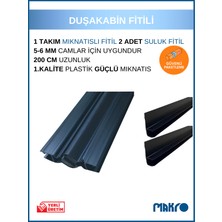 Siyah Duşakabin Mıknatıs Takımı ve 2 Adet Suluk Fitili 200 cm