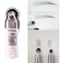 5 Adet 10 mm Microblading Roller Iğne Pudralama Iğnesi Profesyonel Makyaj İçin Kullanım Alanı