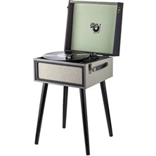 Ktools Retro Deri K216 Bluetooth Nostaljik Ayaklı Pikap Siyah(33, 45, 78 Devir)