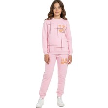 Mnk Baby & Kids Kız Çocuk Eşofman Pamuk Polyester Lastikli Paça 2İplik Yaz Sezonu