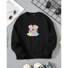 Kız Çocukları Için Prenses Baskılı Uzun Kollu T-Shirt