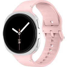 Samsung Galaxy Watch 8 44MM 40MM Ile Uyumlu Metal Tokalı Purelux Soft Silikon Kordon