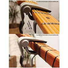 Gitar Kaposu, Guitar Capo, Akustik Gitar, Elektro Gitar, Ukulele Kaposu, Saz(Bağlama) Kapo, Gri Capo