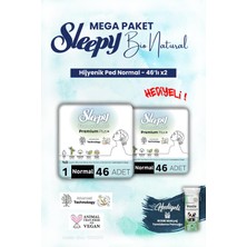 Sleepy 2 Adet Bio Natural Hijyenik Ped Mega Paket Normal 46'lı ve Rosıe Makyaj Pamuk