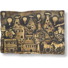 Kapadokya Evleri Rölyef Duvar Pano